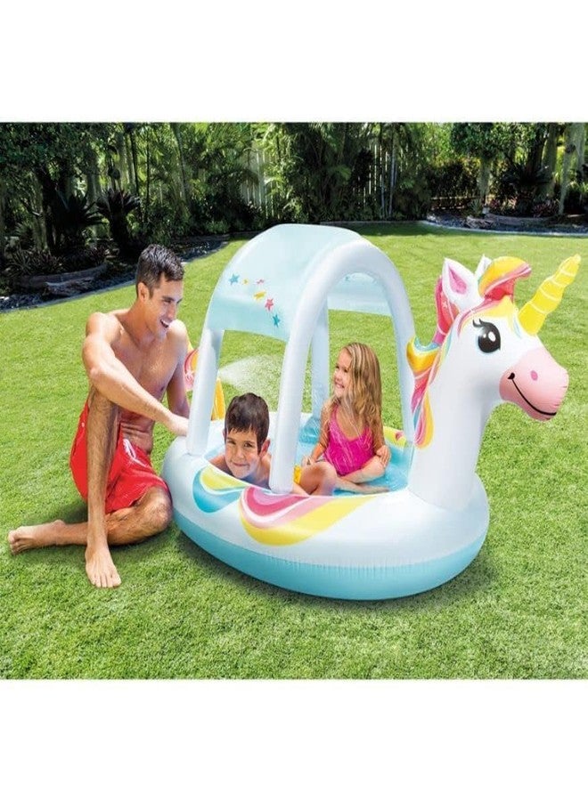 EXOMOON Baby Inflatable Pool, Swimming Pool with Pump, Indoor & Outdoor Swimming Pool for Kids, Swim Center Family Lounge Pool (Horse Baby Pool) - Image 3